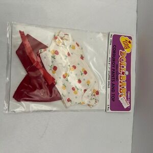 Vintage Tiny Doll Baby Corduroy Pants & Top Set Fits 6-7"‎ Dolls Clothes NOS